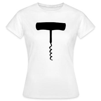 Korkenzieher - Frauen T-Shirt - Weiß - Vorne - AI Model Female 172 dark (172cm)