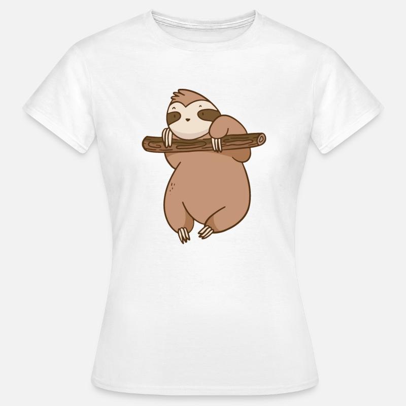 Funny sloth that makes chin-ups - Women's T-Shirt - white