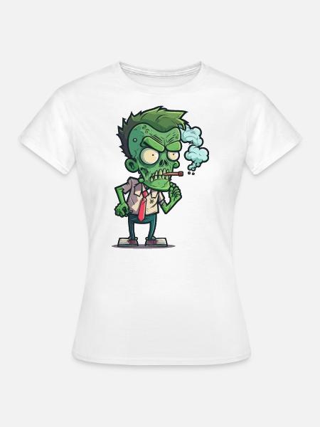 Untotes Nikotin - Frauen T-Shirt - Weiß
