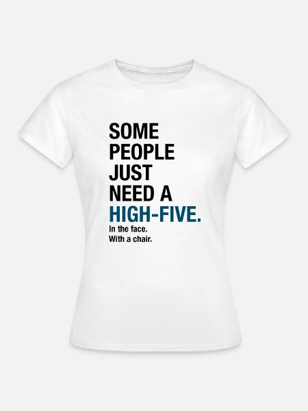 High-Five - Frauen T-Shirt - Weiß