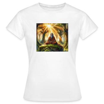 Yogi (B) - T-shirt Femme - blanc - Devant - AI Model Female 172 dark (172cm)