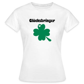 Kleeblatt - Frauen T-Shirt - Weiß - Vorne - AI Model Female 172 dark (172cm)