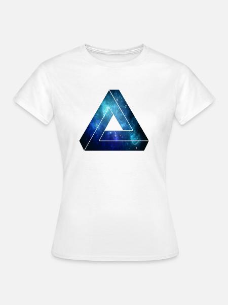 Penrose Dreieck Space - Frauen T-Shirt - Weiß