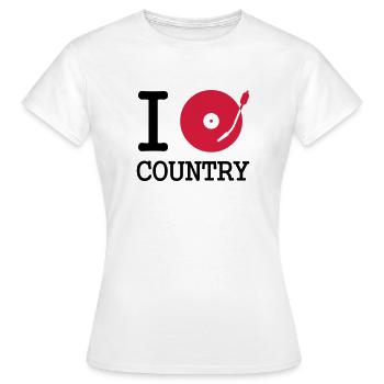i dj / play / listen to country - T-shirt Femme - blanc - Devant - AI Model Female 172 dark (172cm)