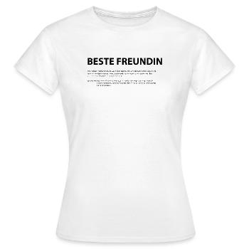 Idée cadeau du meilleur ami définition de mot - T-shirt Femme - blanc - Devant - AI Model Female 172 dark (172cm)