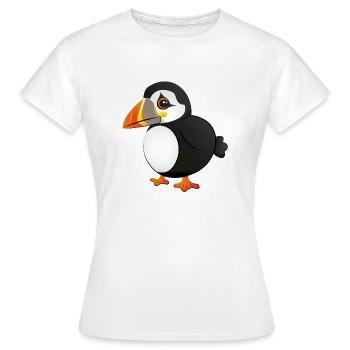 Papageitaucher - Puffin - Frauen T-Shirt - Weiß - Vorne - AI Model Female 172 dark (172cm)
