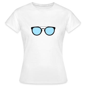 Lunettes de soleil - T-shirt Femme - blanc - Devant - AI Model Female 172 dark (172cm)