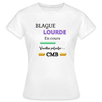 Blague Lourde en cours - T-shirt Femme - blanc - Devant - AI Model Female 172 dark (172cm)
