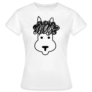 Alpaca Sketch - Women's T-Shirt - white - Front - AI Model Female 172 dark (172cm)