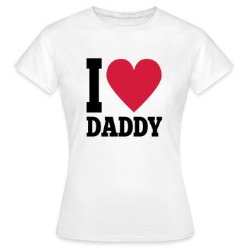 J'aime papa - T-shirt Femme - blanc - Devant - AI Model Female 172 dark (172cm)