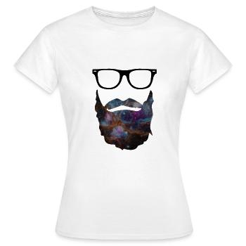 Barbe - barbe avec des lunettes - T-shirt Femme - blanc - Devant - AI Model Female 172 dark (172cm)