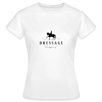 Cheval de dressage - Cheval de dressage Dressage - T-shirt Femme - blanc - Devant - AI Model Female 172 dark (172cm)