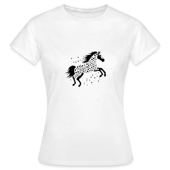 Wildes Springpferd springt - Frauen T-Shirt - Weiß - Vorne - AI Model Female 172 dark (172cm)