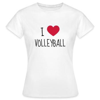 Volleyball - Volley Ball - Volley-Ball - Sport - Frauen T-Shirt - Weiß - Vorne - AI Model Female 172 dark (172cm)