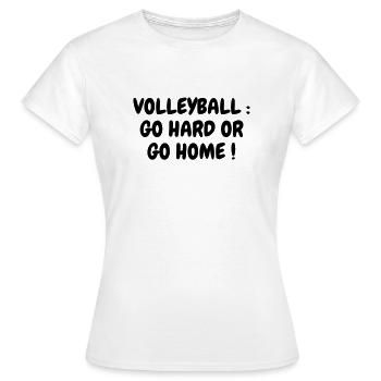 Volleyball - Volley Ball - Volley-Ball - Sport - Frauen T-Shirt - Weiß - Vorne - AI Model Female 172 dark (172cm)