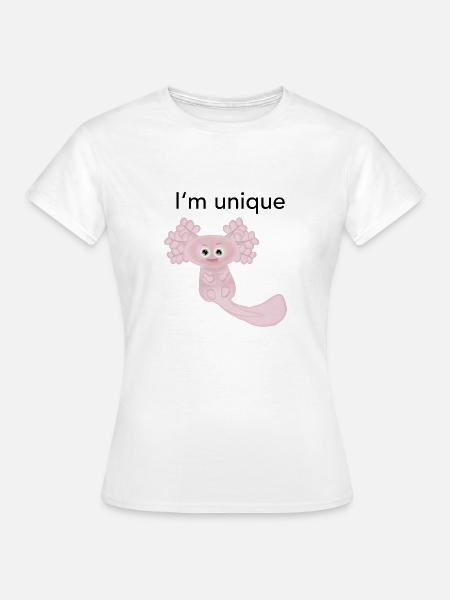 I am unique Axolotl - Women's T-Shirt - white