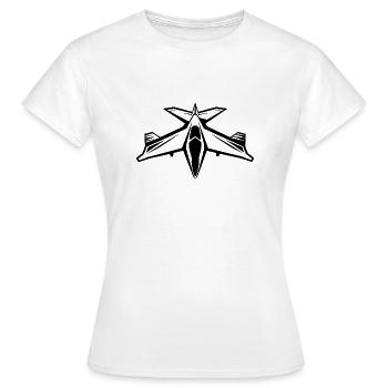 Avion de chasse - T-shirt Femme - blanc - Devant - AI Model Female 172 dark (172cm)
