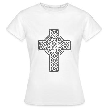 celtic cross - Frauen T-Shirt - Weiß - Vorne - AI Model Female 172 dark (172cm)