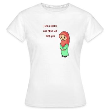 Koran Sure Vers Allah Gott Islam Moslem Geschenk - Frauen T-Shirt - Weiß - Vorne - AI Model Female 172 dark (172cm)