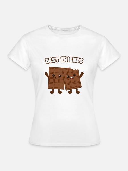 Best Friends Schokolade - Frauen T-Shirt - Weiß