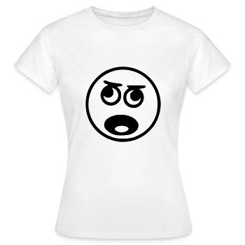 Emoji sketch cri noir - T-shirt Femme - blanc - Devant - AI Model Female 172 dark (172cm)