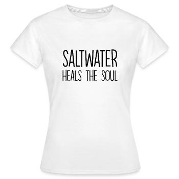 Soul-Healing: Saltwater Design - Women's T-Shirt - white - Front - AI Model Female 172 dark (172cm)