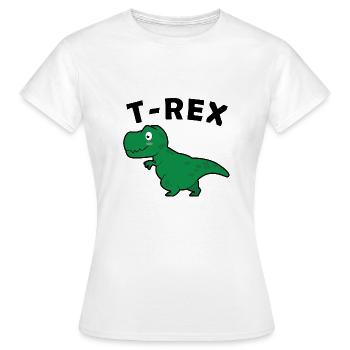 T-REX - Frauen T-Shirt - Weiß - Vorne - AI Model Female 172 dark (172cm)