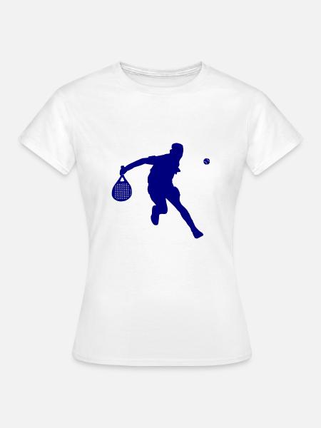 Padelspieler Silouhette - Frauen T-Shirt - Weiß