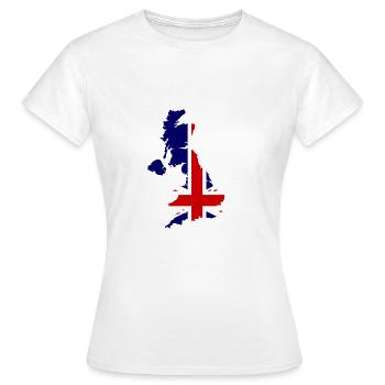UK / United Kingdom - T-shirt Femme - blanc - Devant - AI Model Female 172 dark (172cm)