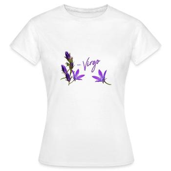 Jungfrau Sternzeichen Jungfrau Glockenblume - Frauen T-Shirt - Weiß - Vorne - AI Model Female 172 dark (172cm)