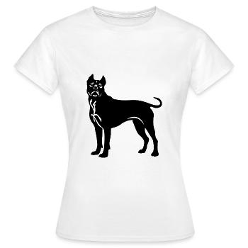 Terrier pour chien de fosse - T-shirt Femme - blanc - Devant - AI Model Female 172 dark (172cm)