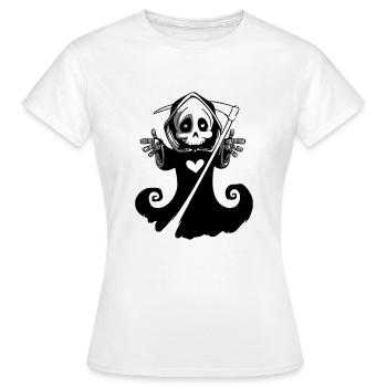 lovley grim reaper - Women's T-Shirt - white - Front - AI Model Female 172 dark (172cm)