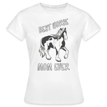 Meilleur cadeau de maman de cavalier de tous les temps - T-shirt Femme - blanc - Devant - AI Model Female 172 dark (172cm)