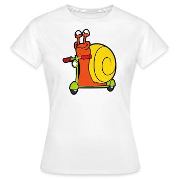 escargot - T-shirt Femme - blanc - Devant - AI Model Female 172 dark (172cm)