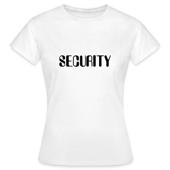 Sicherheit - Security - Frauen T-Shirt - Weiß - Vorne - AI Model Female 172 dark (172cm)