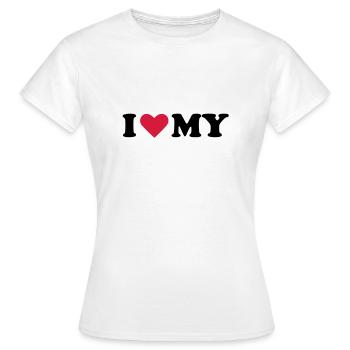 I love my - Frauen T-Shirt - Weiß - Vorne - AI Model Female 172 dark (172cm)