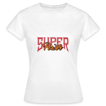 Super puissance - T-shirt Femme - blanc - Devant - AI Model Female 172 dark (172cm)