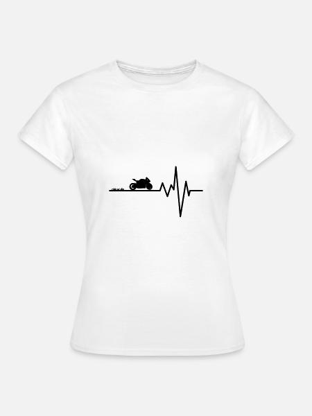 Véritable passion pour un tour de moto hobby! - T-shirt Femme - blanc