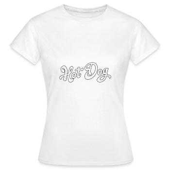 Hot-dog - T-shirt Femme - blanc - Devant - AI Model Female 172 dark (172cm)