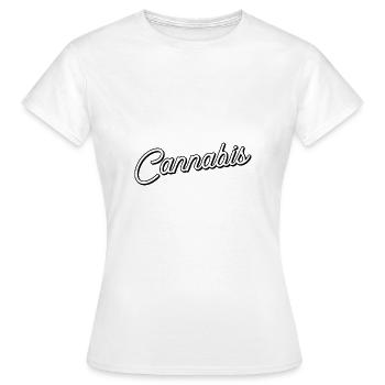 Cannabis - T-shirt Femme - blanc - Devant - AI Model Female 172 dark (172cm)