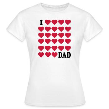 J’aime papa - T-shirt Femme - blanc - Devant - AI Model Female 172 dark (172cm)