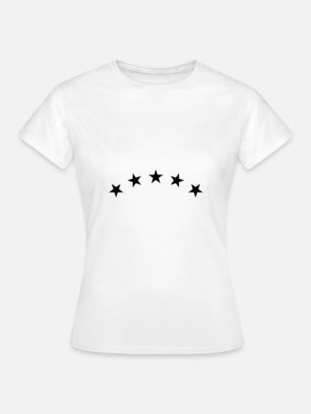 Sterne Bogen - Frauen T-Shirt - Weiß