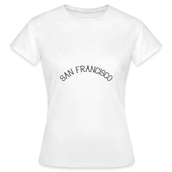 San Francisco - T-shirt Femme - blanc - Devant - AI Model Female 172 dark (172cm)