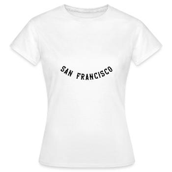 San Francisco - T-shirt Femme - blanc - Devant - AI Model Female 172 dark (172cm)