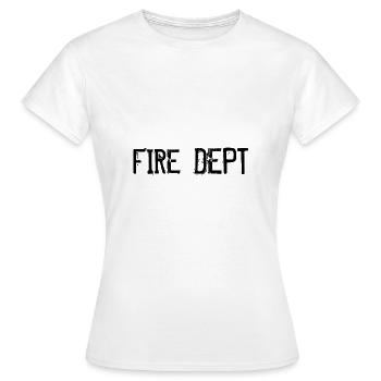 Service des incendies - T-shirt Femme - blanc - Devant - AI Model Female 172 dark (172cm)