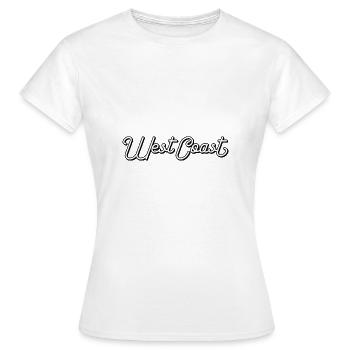 Côte Ouest - T-shirt Femme - blanc - Devant - AI Model Female 172 dark (172cm)