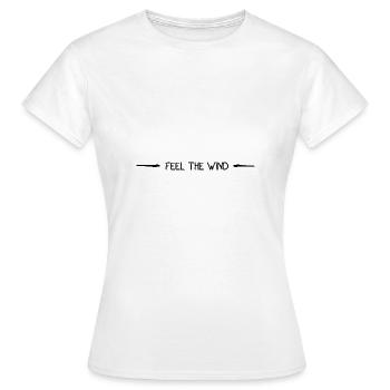 Feel the wind - Women's T-Shirt - white - Front - AI Model Female 172 dark (172cm)