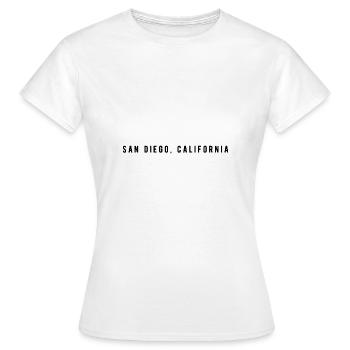 San Diego Californie - T-shirt Femme - blanc - Devant - AI Model Female 172 dark (172cm)