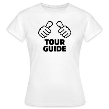 Tour guide - T-shirt Femme - blanc - Devant - AI Model Female 172 dark (172cm)