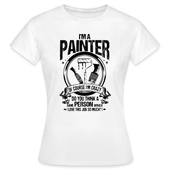 Peintre et peintre peintre peintre peinture - T-shirt Femme - blanc - Devant - AI Model Female 172 dark (172cm)